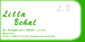 lilla behal business card